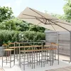 Image de vidaXL Ensemble de bar jardin 11pcs gris poly rotin/bois massif acacia