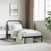 Image de vidaXL Cadre de lit métal sans matelas avec tête de lit noir 90x190 cm