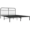 Image de vidaXL Cadre de lit métal sans matelas avec tête de lit noir 183x213cm