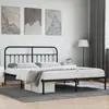 Image de vidaXL Cadre de lit métal sans matelas avec tête de lit noir 183x213cm
