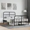 Image de vidaXL Cadre de lit métal sans matelas avec pied de lit noir 120x200cm