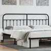 Image de vidaXL Tête de lit de remplacement métal noir 200 cm