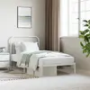 Image de vidaXL Cadre de lit métal sans matelas et tête de lit blanc 100x190 cm