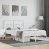 Image de vidaXL Cadre de lit métal sans matelas et tête de lit blanc 120x200 cm