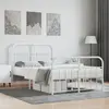 Image de vidaXL Cadre de lit métal sans matelas et pied de lit blanc 120x200 cm