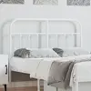 Image de vidaXL Tête de lit de remplacement métal blanc 120 cm
