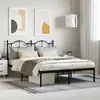Image de vidaXL Cadre de lit métal sans matelas avec tête de lit noir 140x190cm