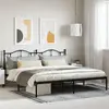 Image de vidaXL Cadre de lit métal sans matelas avec tête de lit noir 193x203cm