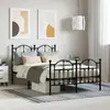 Image de vidaXL Cadre de lit métal sans matelas avec pied de lit noir 120x190cm