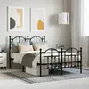 Image de vidaXL Cadre de lit métal sans matelas avec pied de lit noir 120x200cm