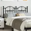 Image de vidaXL Tête de lit de remplacement métal noir 120 cm