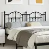 Image de vidaXL Tête de lit de remplacement métal noir 150 cm