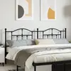 Image de vidaXL Tête de lit de remplacement métal noir 193 cm