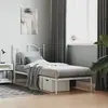 Image de vidaXL Cadre de lit métal sans matelas avec tête de lit blanc 90x190cm