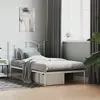 Image de vidaXL Cadre de lit métal sans matelas et tête de lit blanc 100x190 cm