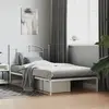Image de vidaXL Cadre de lit métal sans matelas et tête de lit blanc 107x203 cm