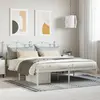 Image de vidaXL Cadre de lit métal sans matelas et tête de lit blanc 183x213 cm