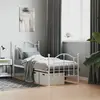 Image de vidaXL Cadre de lit métal sans matelas avec pied de lit blanc 75x190cm