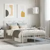 Image de vidaXL Cadre de lit métal sans matelas et pied de lit blanc 120x190 cm