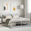 Image de vidaXL Cadre de lit métal sans matelas et pied de lit blanc 183x213 cm