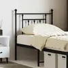 Image de vidaXL Tête de lit de remplacement métal noir 75 cm