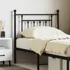 Image de vidaXL Tête de lit de remplacement métal noir 80 cm