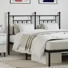 Image de vidaXL Tête de lit de remplacement métal noir 150 cm