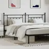 Image de vidaXL Tête de lit de remplacement métal noir 200 cm