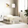 Image de vidaXL Cadre de lit métal sans matelas avec tête de lit blanc 80x200cm