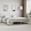 Image de vidaXL Cadre de lit métal sans matelas et tête de lit blanc 193x203 cm