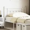 Image de vidaXL Tête de lit de remplacement métal blanc 100 cm