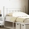 Image de vidaXL Tête de lit de remplacement métal blanc 100 cm