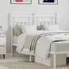 Image de vidaXL Tête de lit de remplacement métal blanc 120 cm