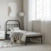 Image de vidaXL Cadre de lit métal sans matelas avec tête de lit noir 75x190 cm