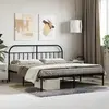 Image de vidaXL Cadre de lit métal sans matelas et tête de lit noir 180x200 cm