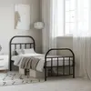Image de vidaXL Cadre de lit métal sans matelas avec pied de lit noir 75x190 cm