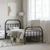 Image de vidaXL Cadre de lit métal sans matelas avec pied de lit noir 90x190 cm