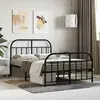 Image de vidaXL Cadre de lit métal sans matelas avec pied de lit noir 120x190cm