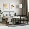 Image de vidaXL Cadre de lit métal sans matelas avec pied de lit noir 140x200cm