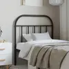 Image de vidaXL Tête de lit de remplacement métal noir 90 cm