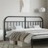 Image de vidaXL Tête de lit de remplacement métal noir 193 cm