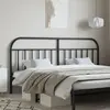 Image de vidaXL Tête de lit de remplacement métal noir 200 cm
