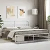 Image de vidaXL Cadre de lit métal sans matelas et tête de lit blanc 193x203 cm
