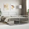 Image de vidaXL Cadre de lit métal sans matelas et pied de lit blanc 193x203 cm