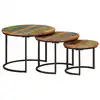 Image de vidaXL Tables gigognes 3 pcs bois massif de récupération
