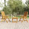 Image de vidaXL Salon de jardin 3 pcs bois de teck solide