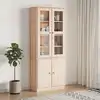 Image de vidaXL Vitrine en verre ALTA 77x35x186,5 cm bois de pin massif