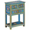 Image de vidaXL Buffet turquoise 55x30x76 cm bois massif de manguier