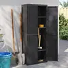 Image de vidaXL Armoire de rangement d'extérieur noir 65x37x165 cm PP