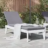 Image de vidaXL Chaise longue blanc 186x60x29 cm PP